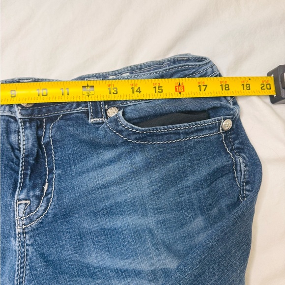 Miss Me Boot Cut Blue Jeans size 33 with Black Details - Picture 11 of 13